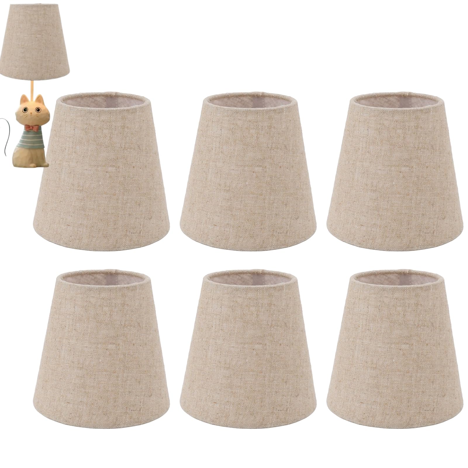 6 Piezas Pantallas De Pequeñas, Pantalla De Lámpara De Araña Pantalla Lampara Mesa Pantallas Para Lamparas De Pie Adecuado Para Sala De Estar, Comedor Y Dormitorio