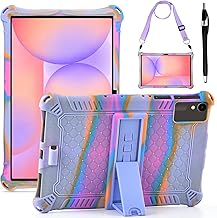 KATUMO Case for Samsung Galaxy Tab S10 Lite / S10 FE / S9 FE 10.9" / S9 11" | Soft Rubber Cover, with Stylus Pen and Shoulder Strap, Three View Angle