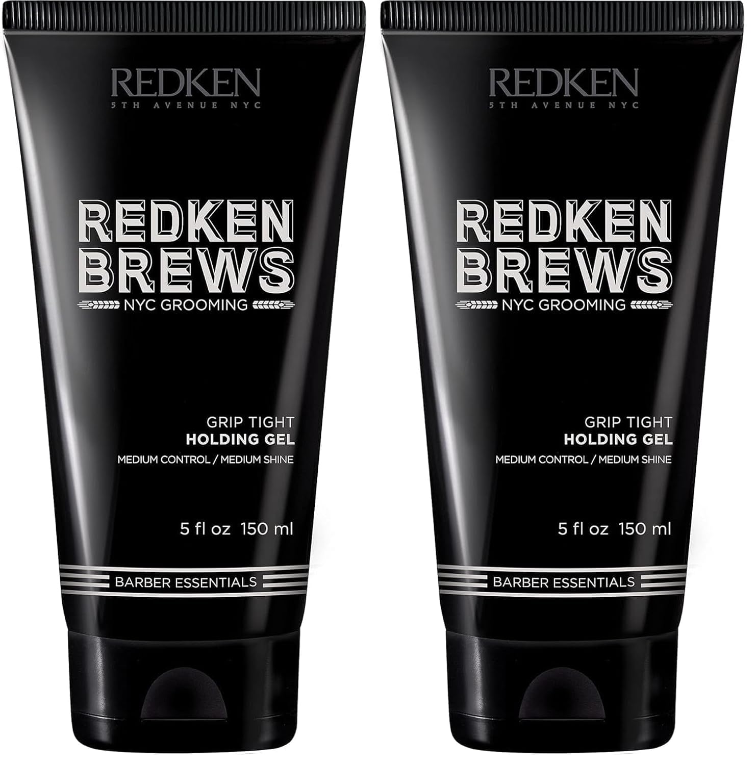 Redken Brews Holding Gel For Men For All Hair Types - Medium Hold Styling & Shine and Flake-Free With No Crunch Styling, Great For Curly Hair