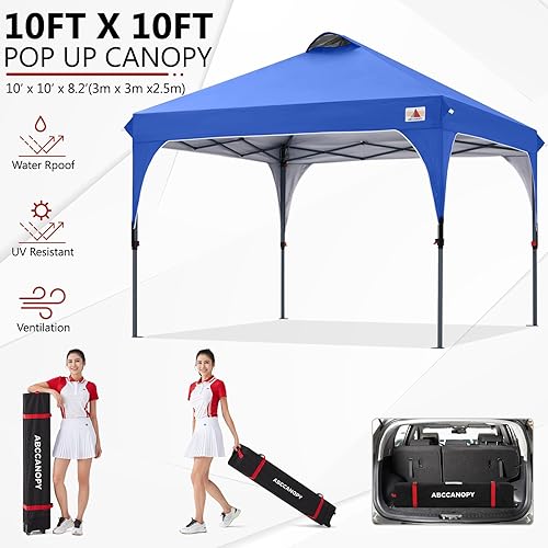 Miniatura 4 de ABCCANOPY - Toldo desplegable de 10 x 10 pulgadas, para exteriores, portátil, ideal para la playa toldo con bolsa de transporte con ruedas, 4 sacos