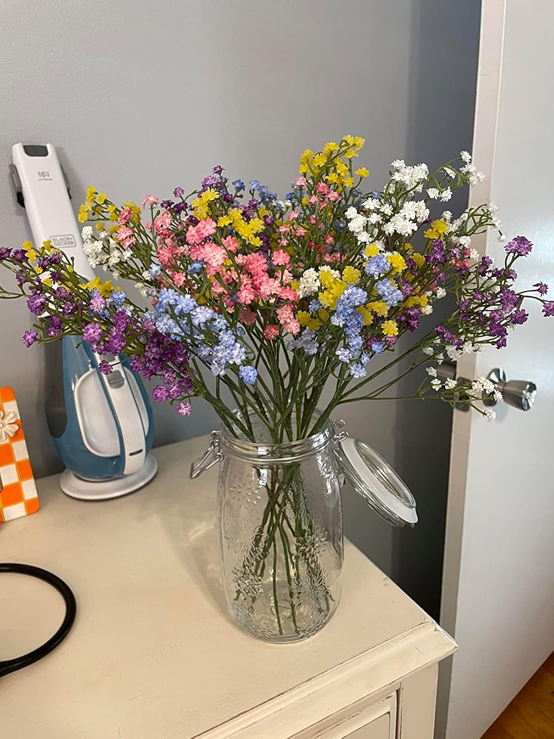 DEEMEI 15 PCS Babys Breath Artificial Flowers Fake Babys Breath Flowers Artificial Bulk Gypsophila Bouquets Real Touch Faux Flowers for Wedding Floral Arrangement Party Home Decoration - Image 8