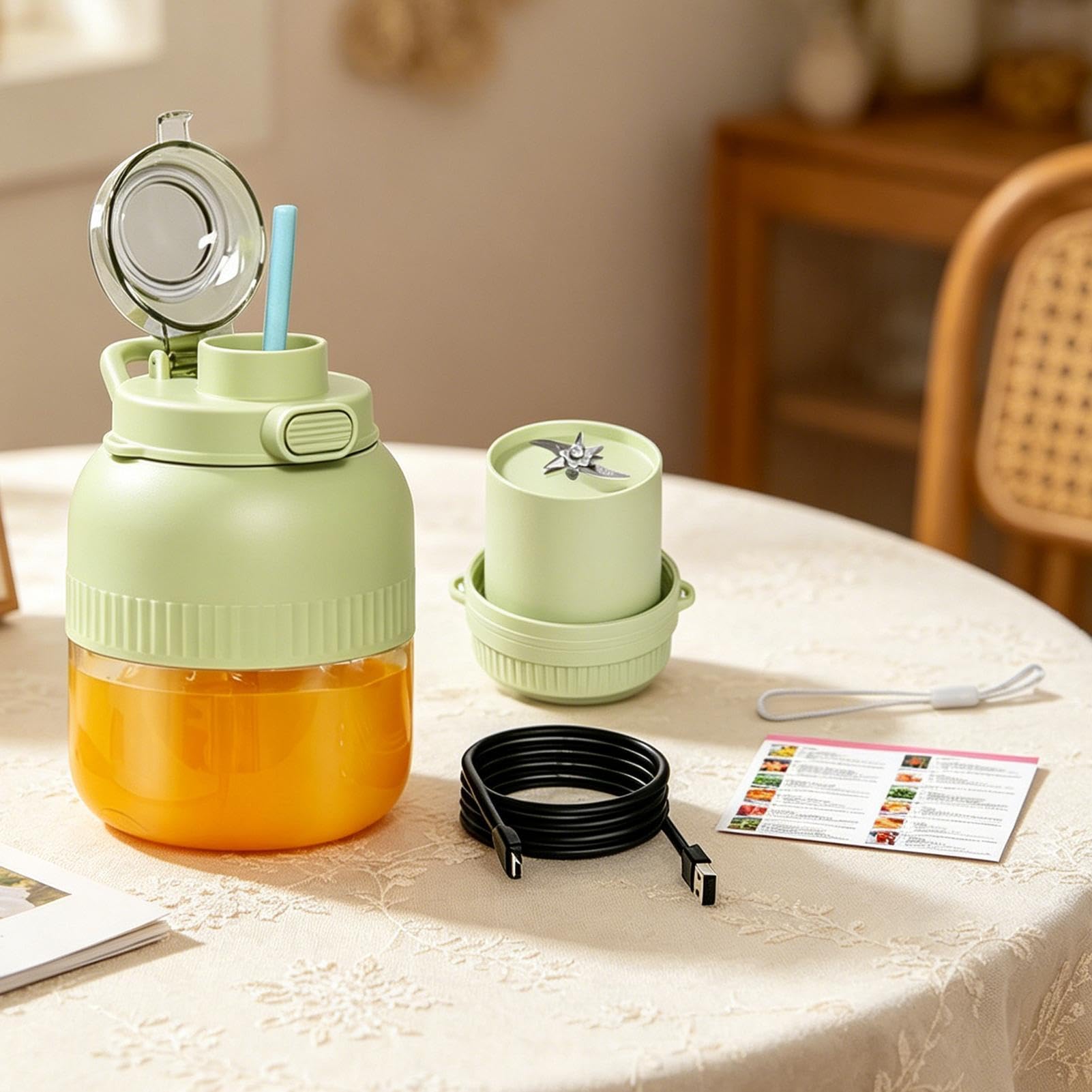 Gobelet Mixeur Portable 500ml Gobelet USB Rechargeable Étanche