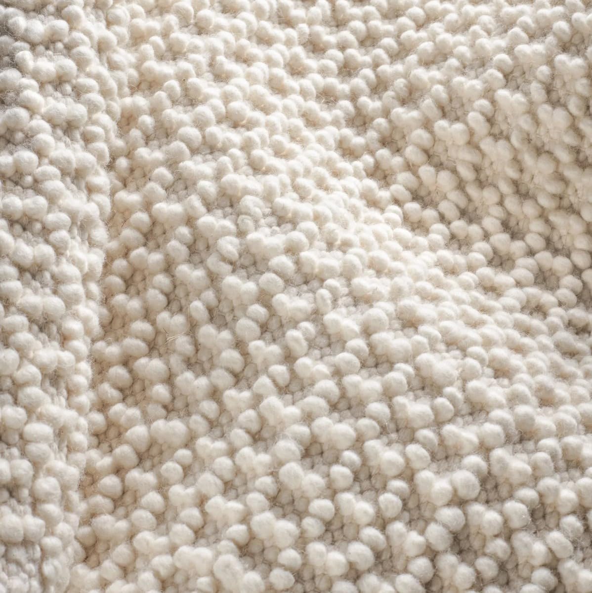 Handwoven Wool Runner Rug - Hand Woven Natural Carpet Rugs- Bedroom Living Room Dining Room (Ivory- 2.5'x8')