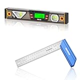 Digital Level and WORKPRO 8 Inch Try Square with Aluminum Handle