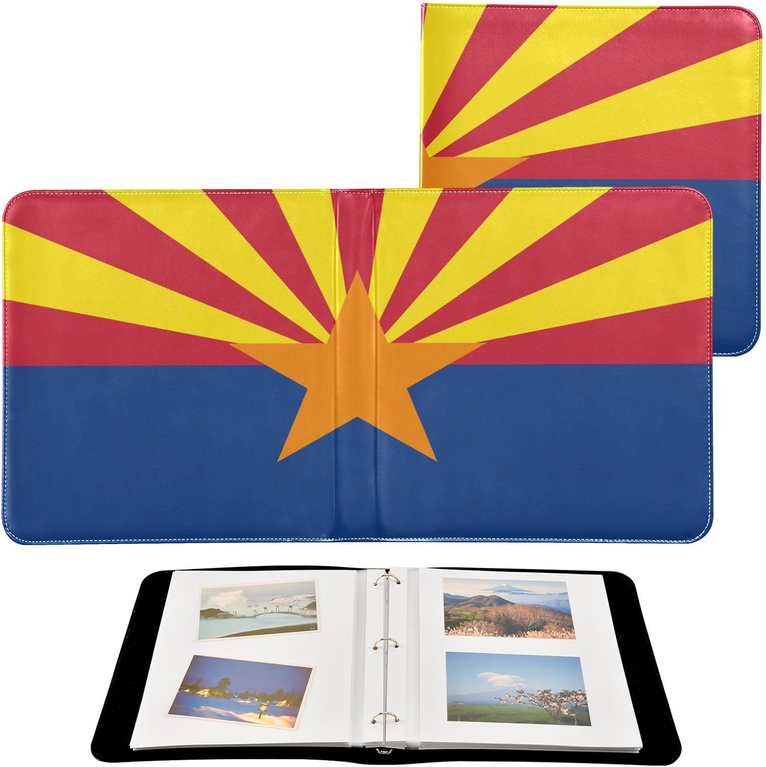 Photo Album Binders Book Photo Album Self Adhesive (user) 4x7 Arizona State Flag (usa)