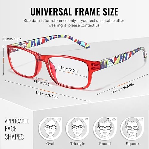 Miniatura 3 de Gaoye Paquete de 5 lentes de lectura con bloqueo de luz azul, lectores de bisagra de resorte para mujeres y hombres con filtro antideslumbrante