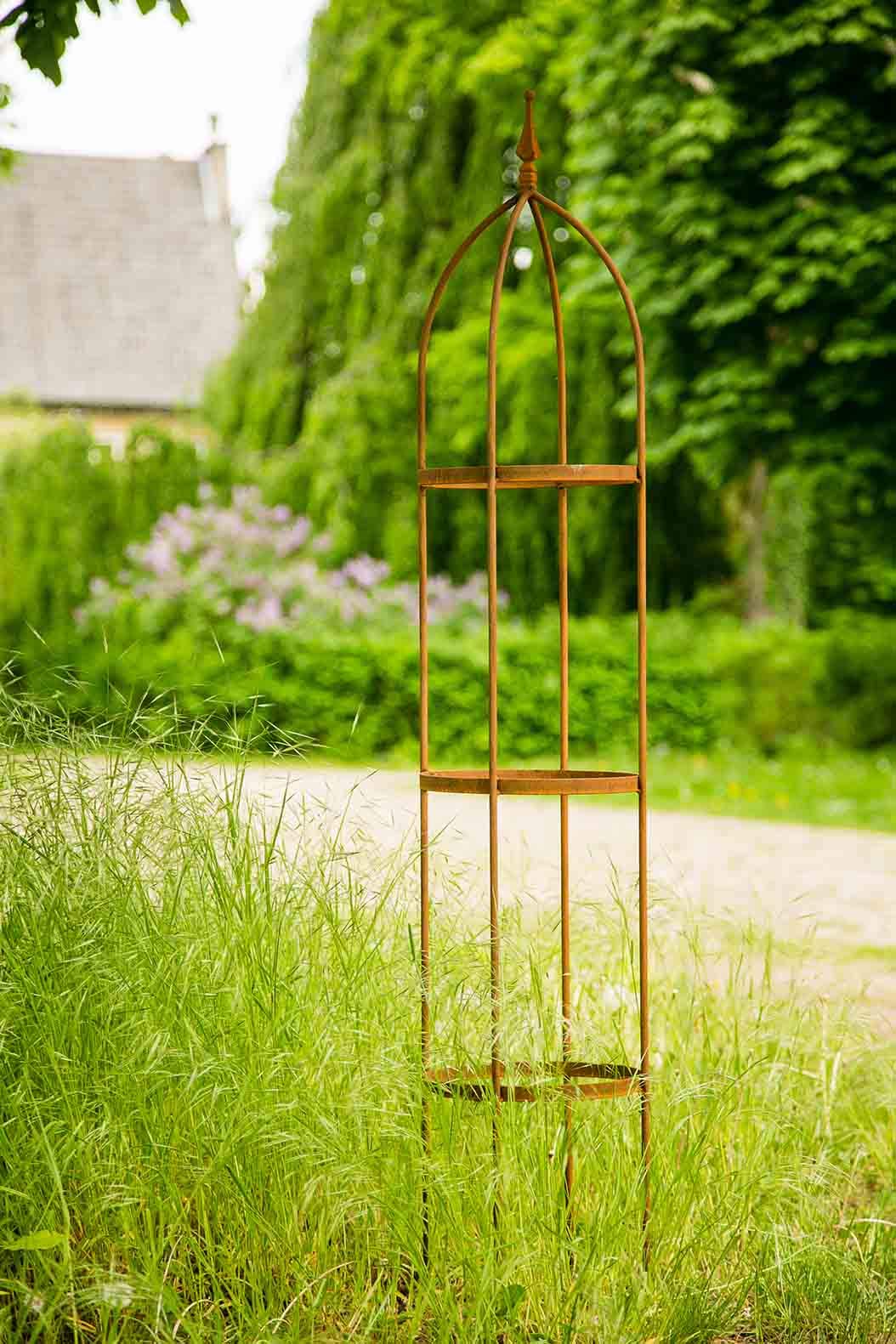 KUHEIGA Rankgerüst 10mm Massiveisen! Obelisk Blumenhilfe 160cm Rankgitter