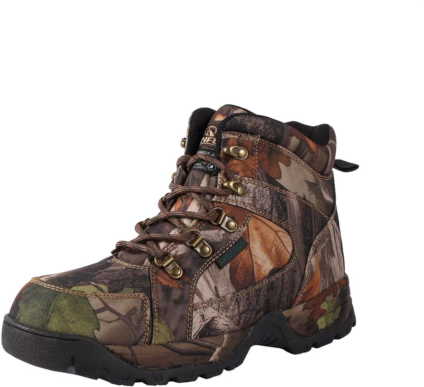 R RUNFUN Botas de caza de camuflaje para hombre, ligeras, impermeables, con soporte de tobillo