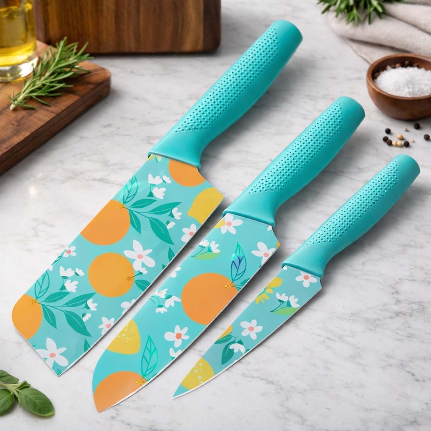 PARYO Kitchen Knife Set with Sharpener - 3 Piece -11