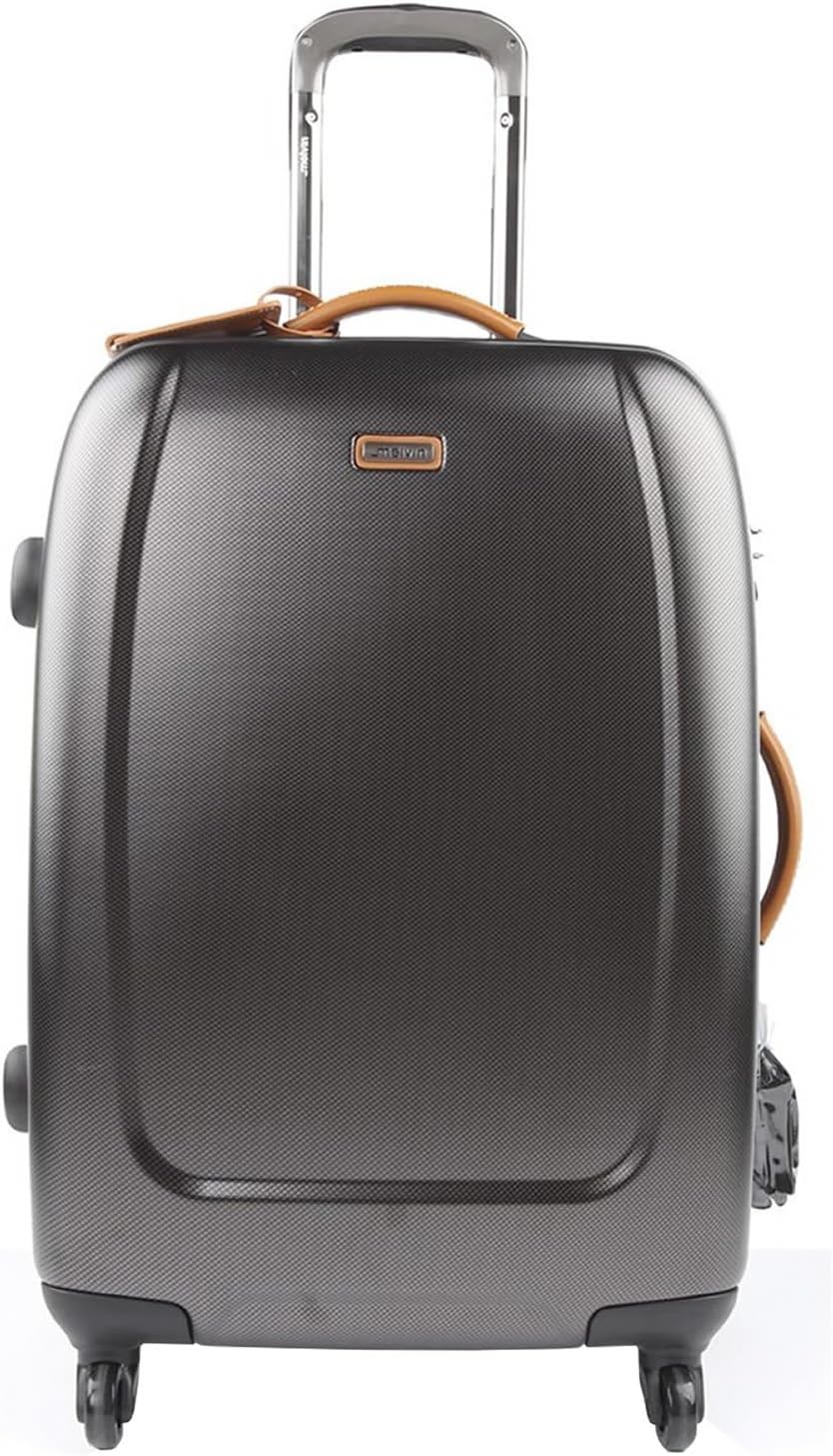 Melvin Xtra Lite 79cm Designer Spinner Suitcase Large 86l & Lightweight 360° Rolling Travel Luggage Strong Hard Shell 4 Wheel Trolley Case Lined Interior Telescopic Handle Inbuilt TSA Lock Anthracite