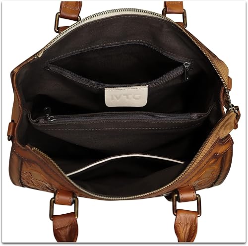 Miniatura 7 de Bolso bandolera de cuero genuino para mujer, con asa superior, hecho a mano, vintage, bolso de mano