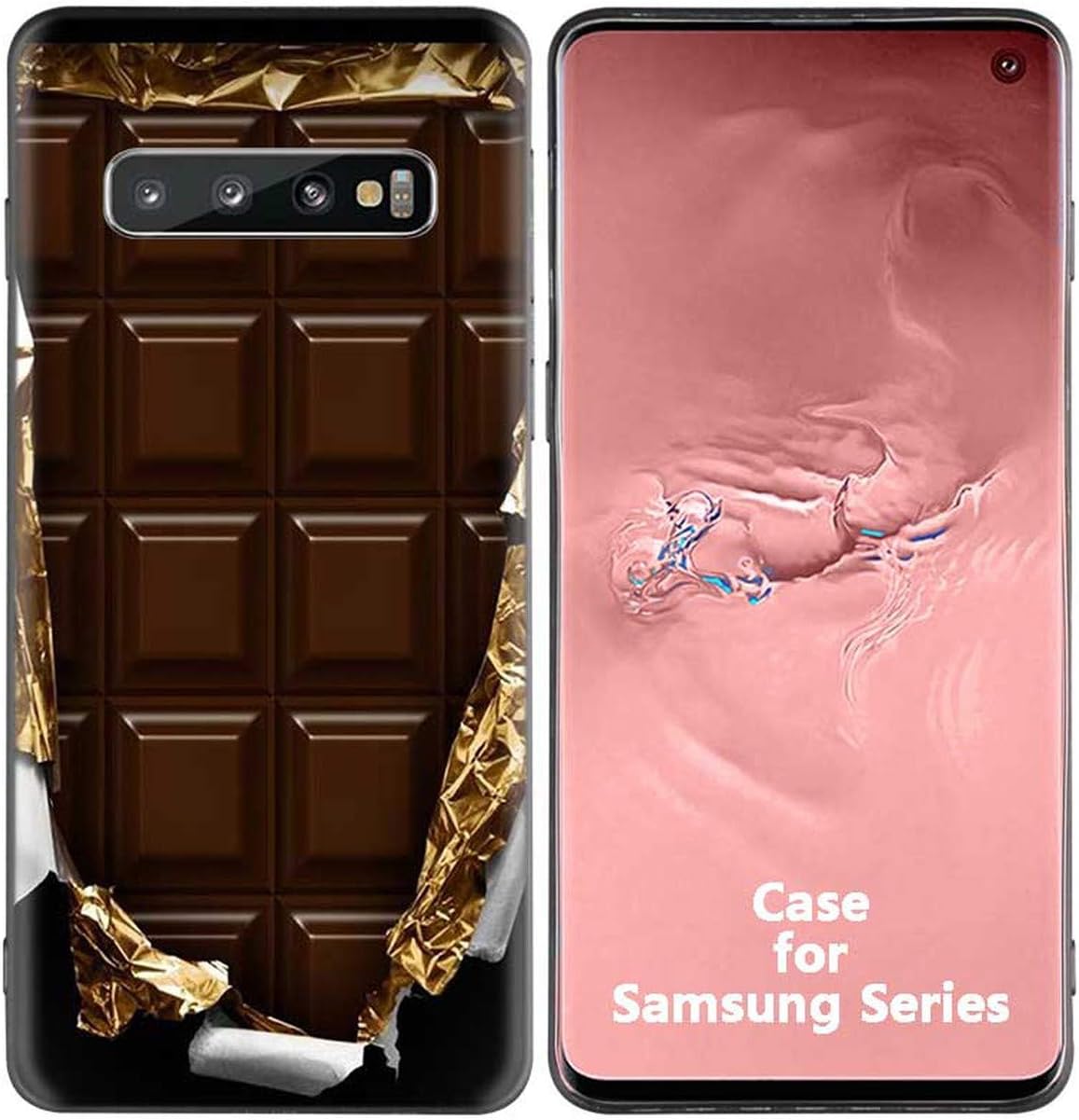 Gold Chocolate Silicone Case for Samsung Galaxy S8 S9 S10 Plus S10e A50 A30 M30 A40 A20 A10 M20 M10 S7 Edge Cover,06,A50