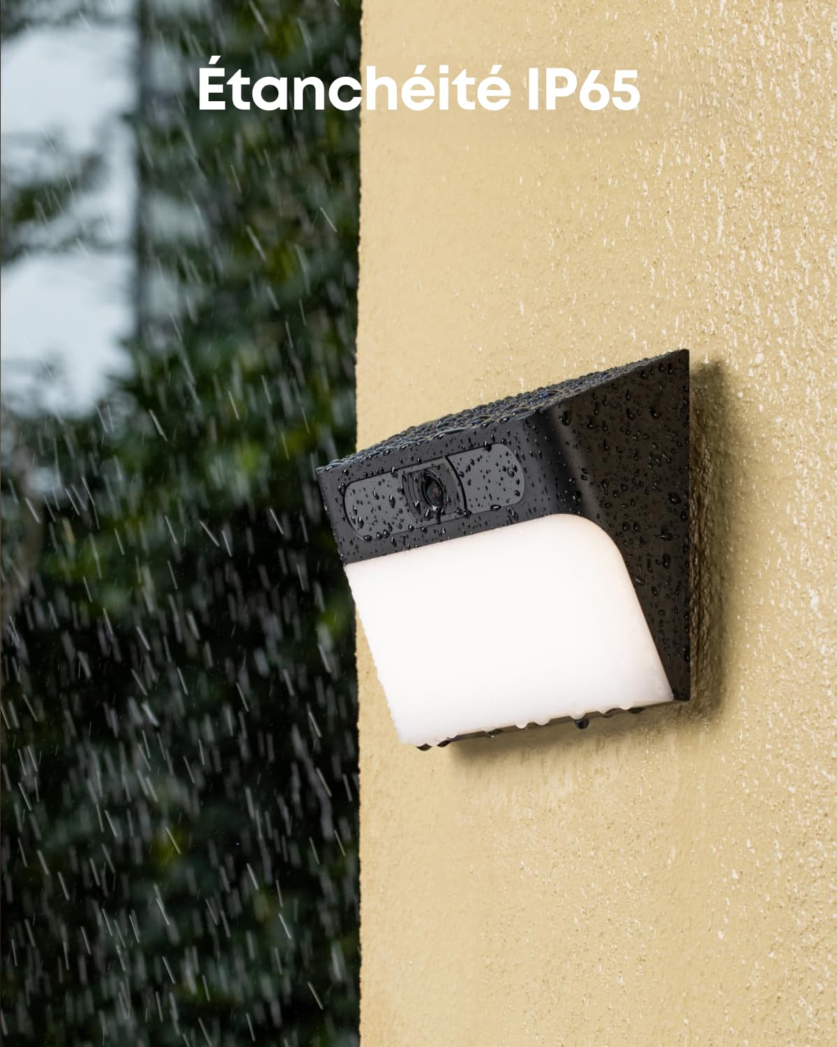 eufy Security Solar Wall Light Cam S120, caméra de sécurité Solaire, extérieure sans Fil, Alimentation permanente, éclairage activé par Le Mouvement, IA, IP65, projecteur, sans Frais