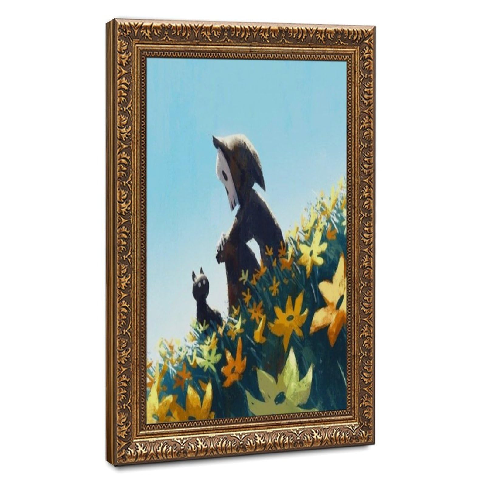 Bareronor Ghosts And Cats Funny (12) Canvas Poster Bedroom Decor Landscape Office Room Decor Gift 8" L X 12" W