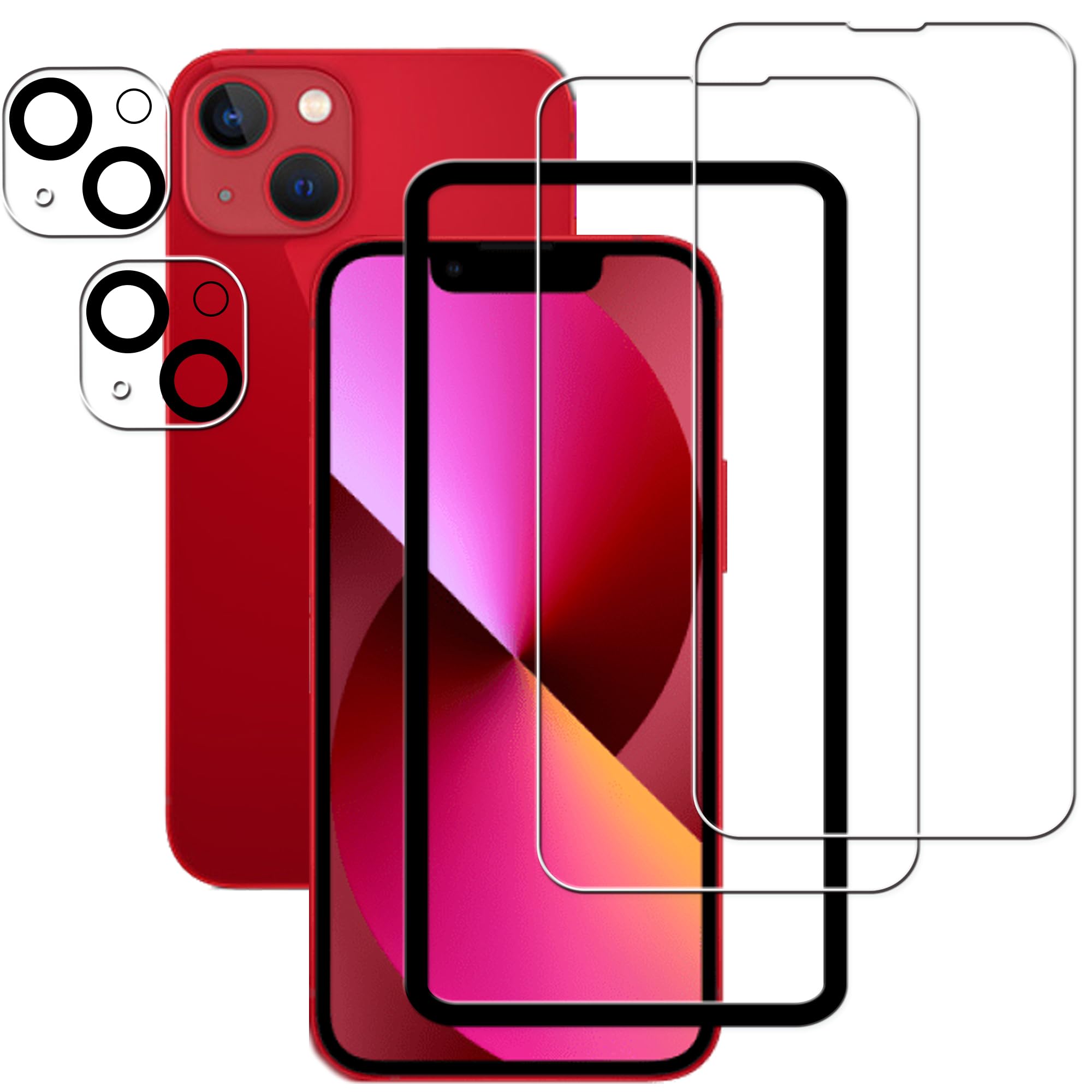 Amazon | HKKAIS いphone13mini ガラスフィルム【2+2 枚セット