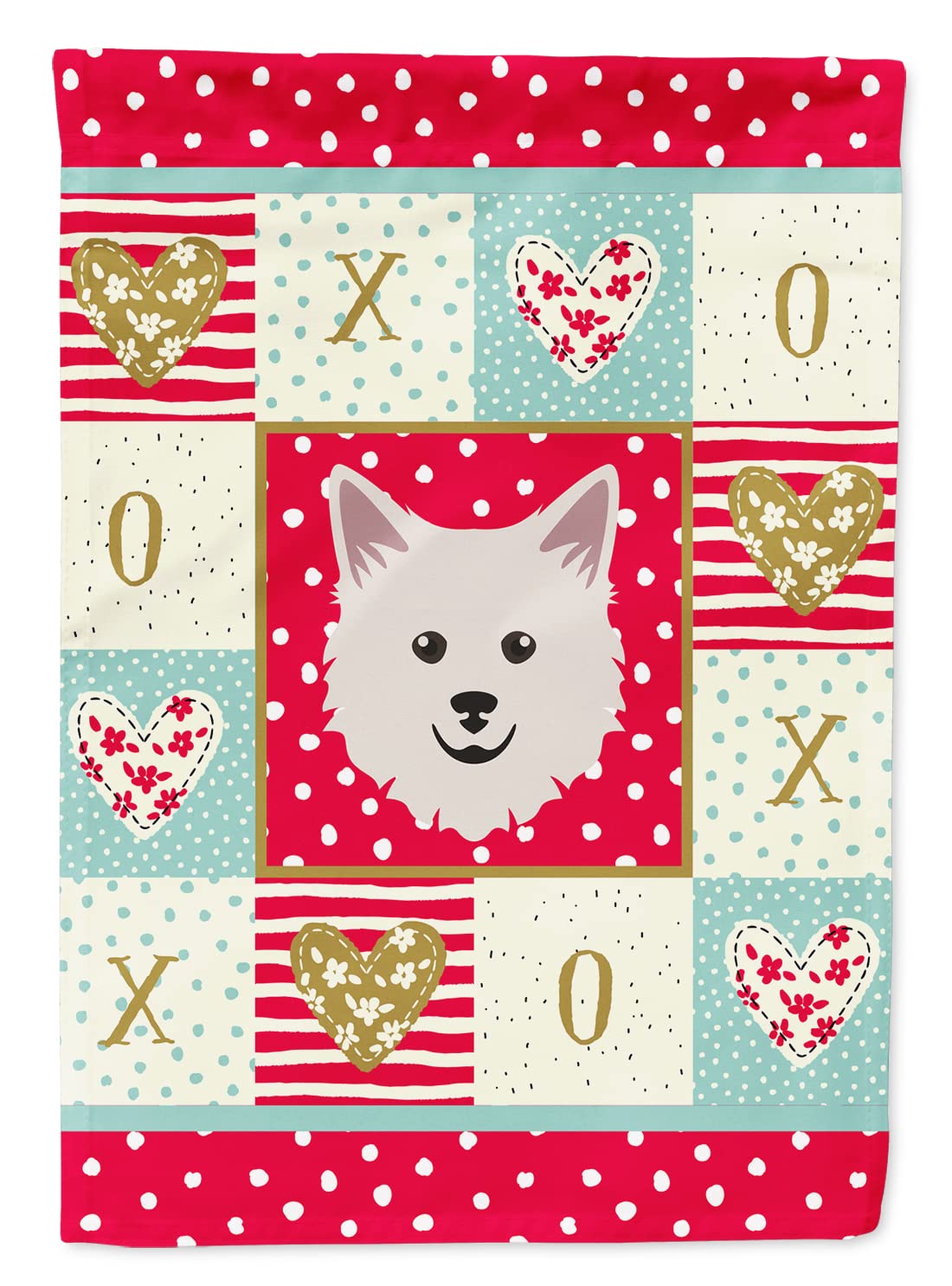 Drapeau grand format Italian Spitz Love en canevas multicolore Caroline's Treasures CK5208CHF