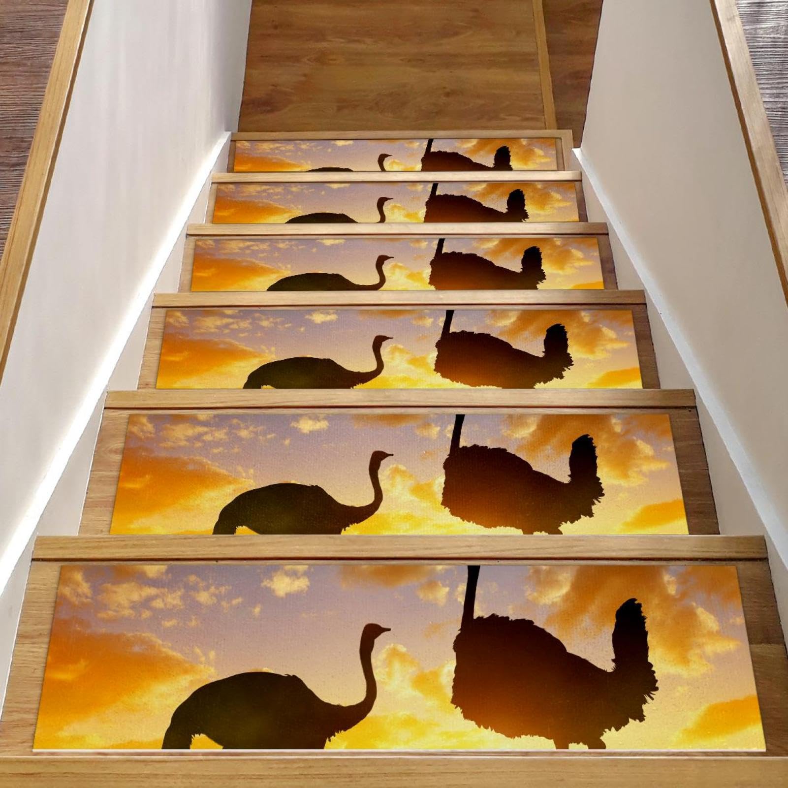Tapis d'escalier antidérapant pour sécuriser les marches en bois