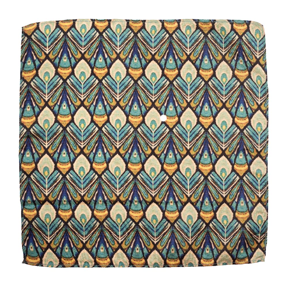 the tie hub Indian Print Silk and Cotton Pocket Square For Men-picture-29
