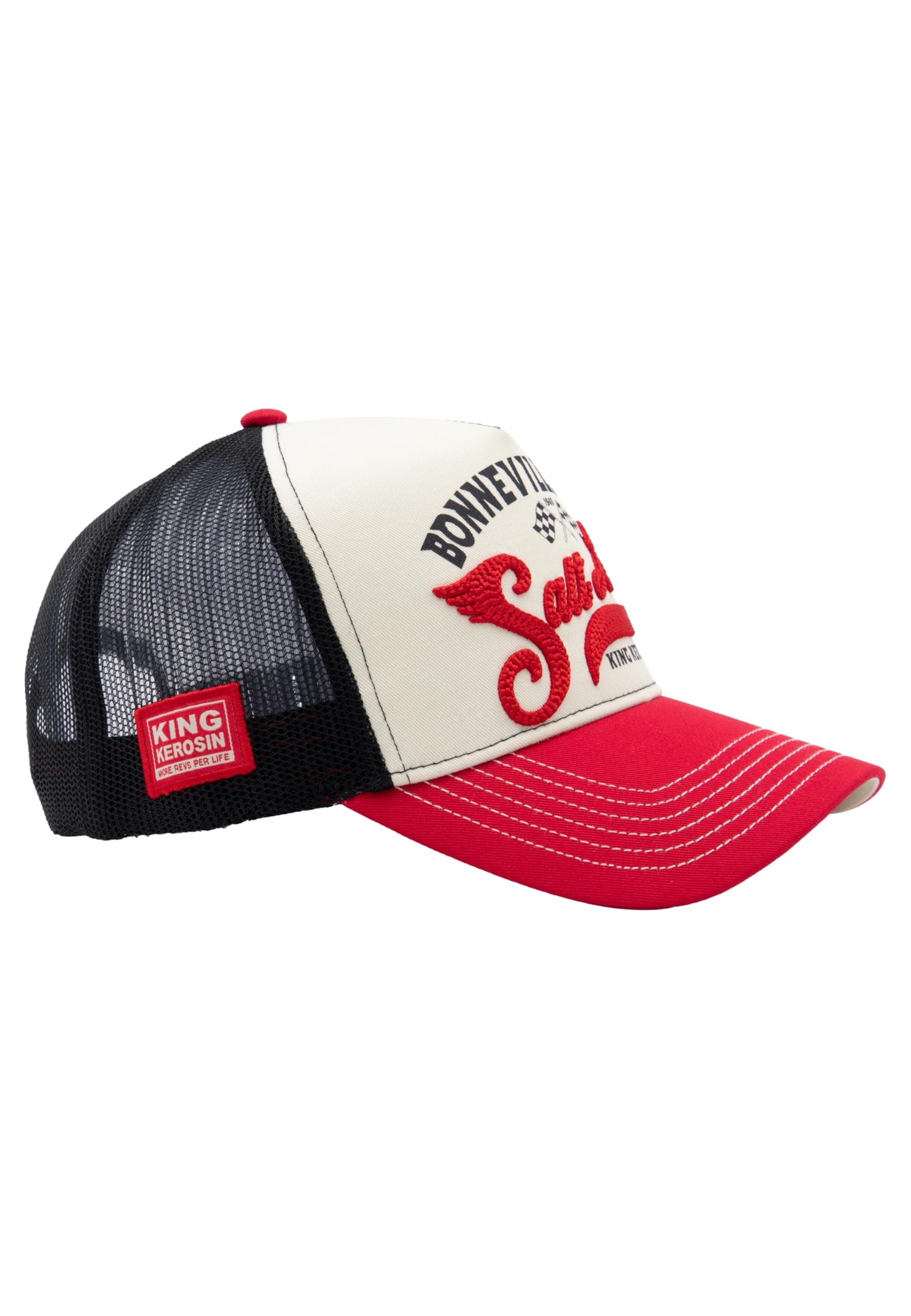 King Kerosin Casquette de camionneur pour homme, style racing, Bonneville Land Salt Lake