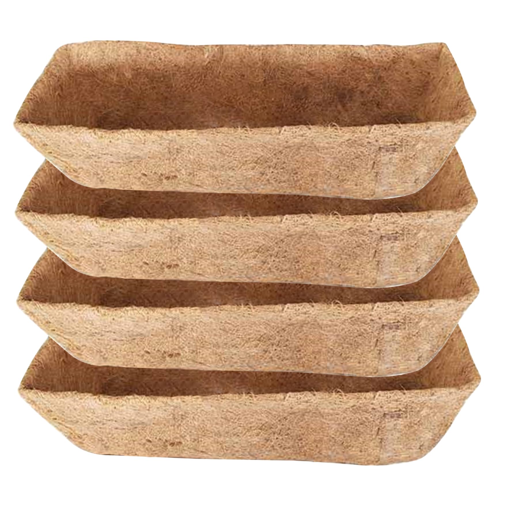 Doublure de coconut pour jardinière suspendue de balcon et terrasse - Pack de 4