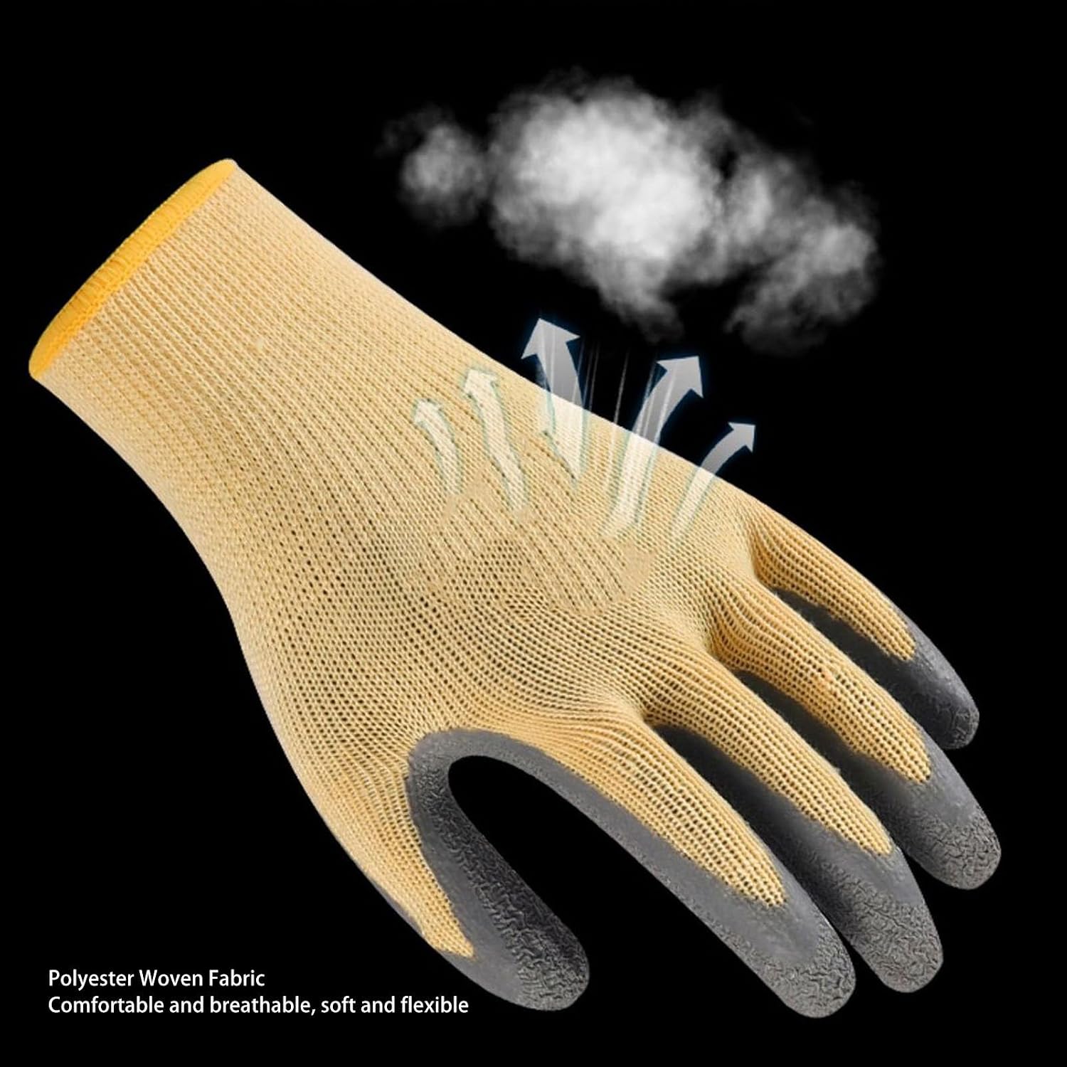 Eujgoov Rubber Insulation Work Gloves Electric Electrician Gloves Flame Retardant 400V for Electric Maintenance
