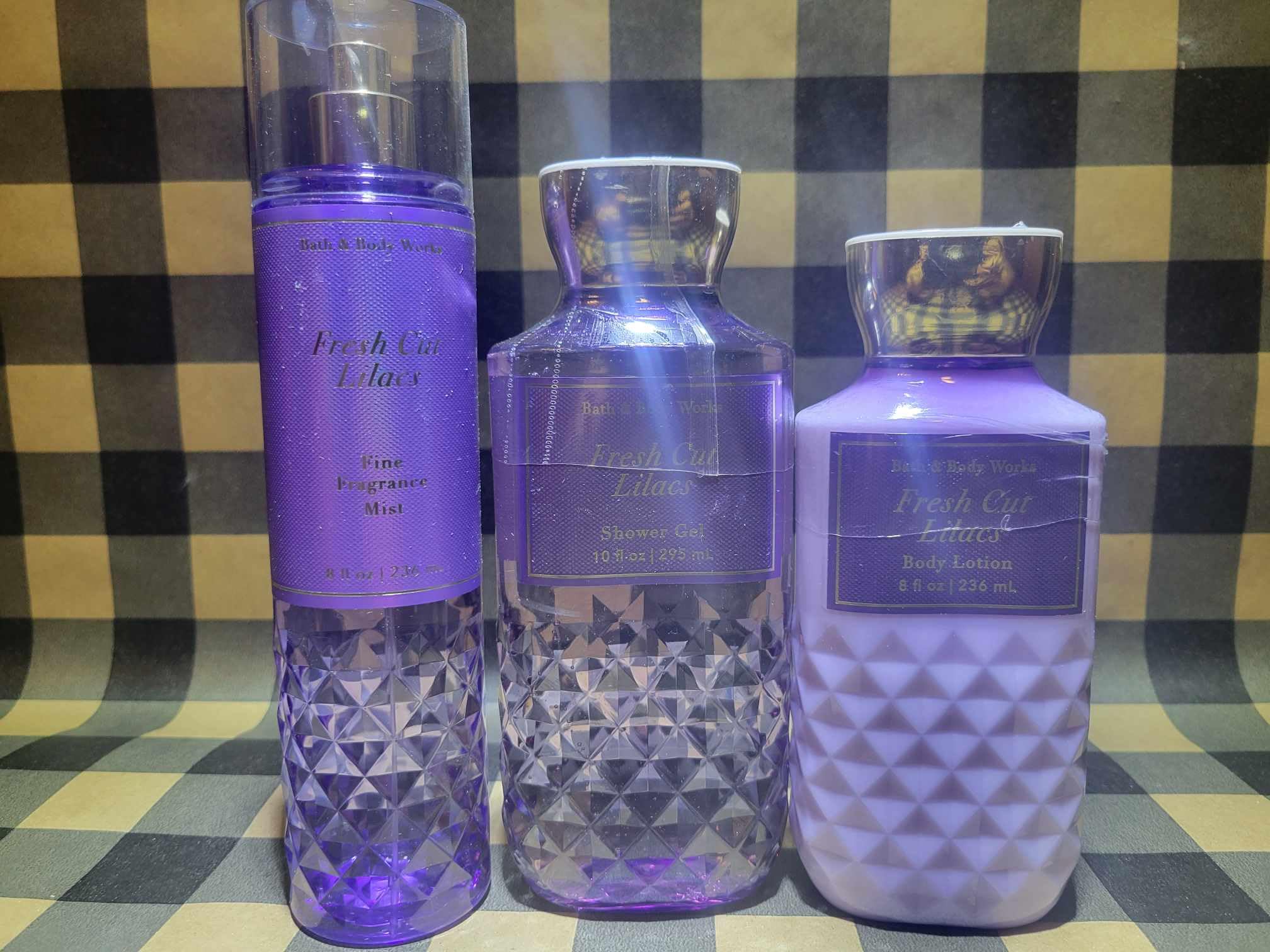 3 Fresh Cut Lilacs Shower Gel, Body Lotion, Fine Fragrance Mist