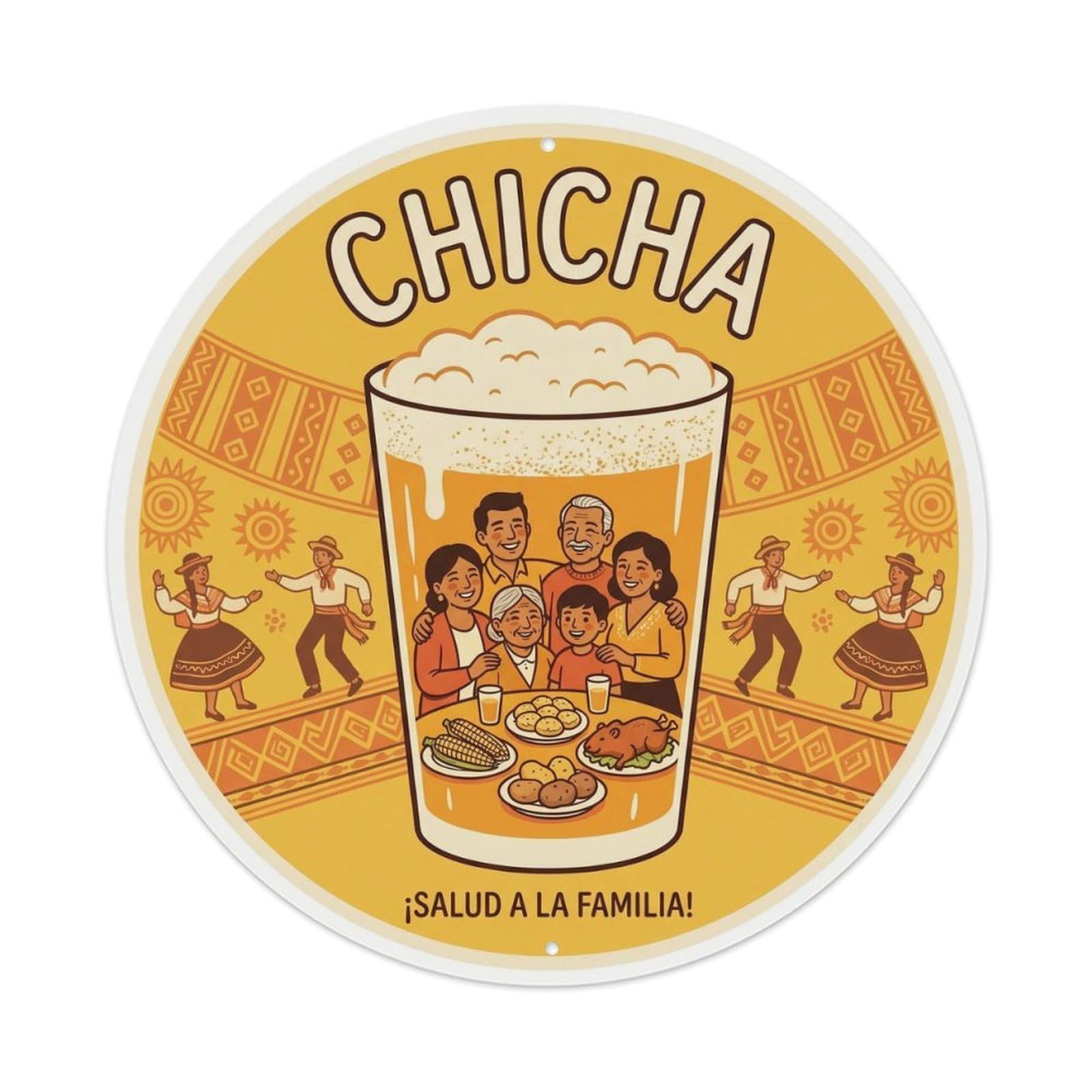 Latin American Chicha Corn Beer Craft Brew Classic Sour Metal Tin Sign