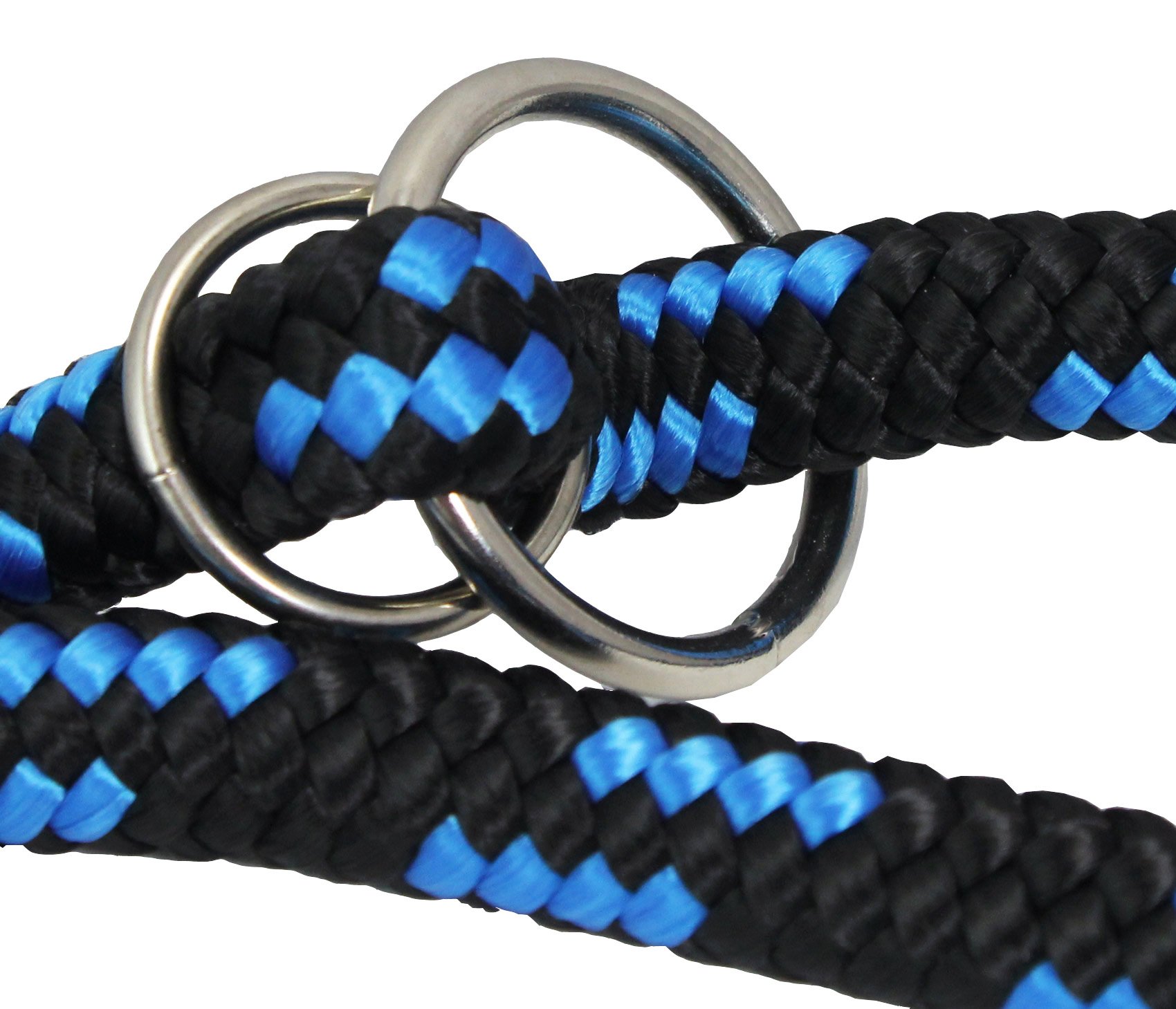 réglable multifonctionnel Corde Laisse pour chien 106,7 - 177,8 cm (grande ; 1/5,1 cm (12 mm) de diamètre, Bleu/noir)