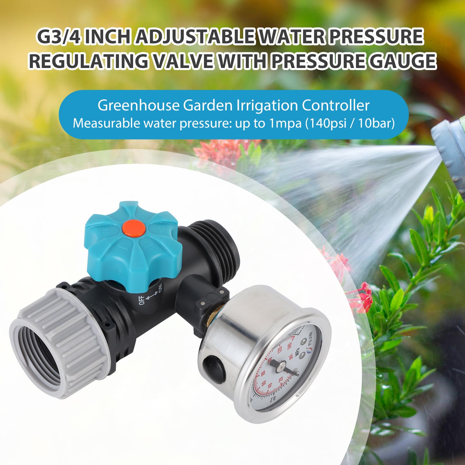 Regulateur De Prion D Eau Arrge,Régulateur De Prion D'Eau,Regulateur De Prion Eau,Tbest Régulateur De Soupape De Réduction De Prion D'Eau 3/4 Régle,Pièces Et es Pour Nettoyeur Haute Prion G3/4 Po Vae