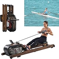 Foldable Water Rowing Machine for Home: Adjustable Tank, Immersive Resistance, APP Tracking, Zero-Impact, 330lbs Capacity