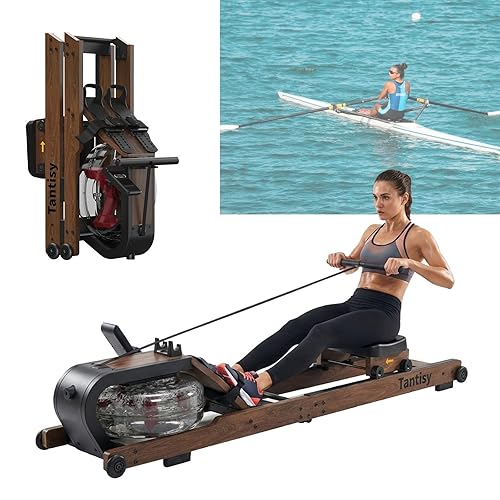 Foldable Rowing Machines for Home with Adjustable Large Water Tank