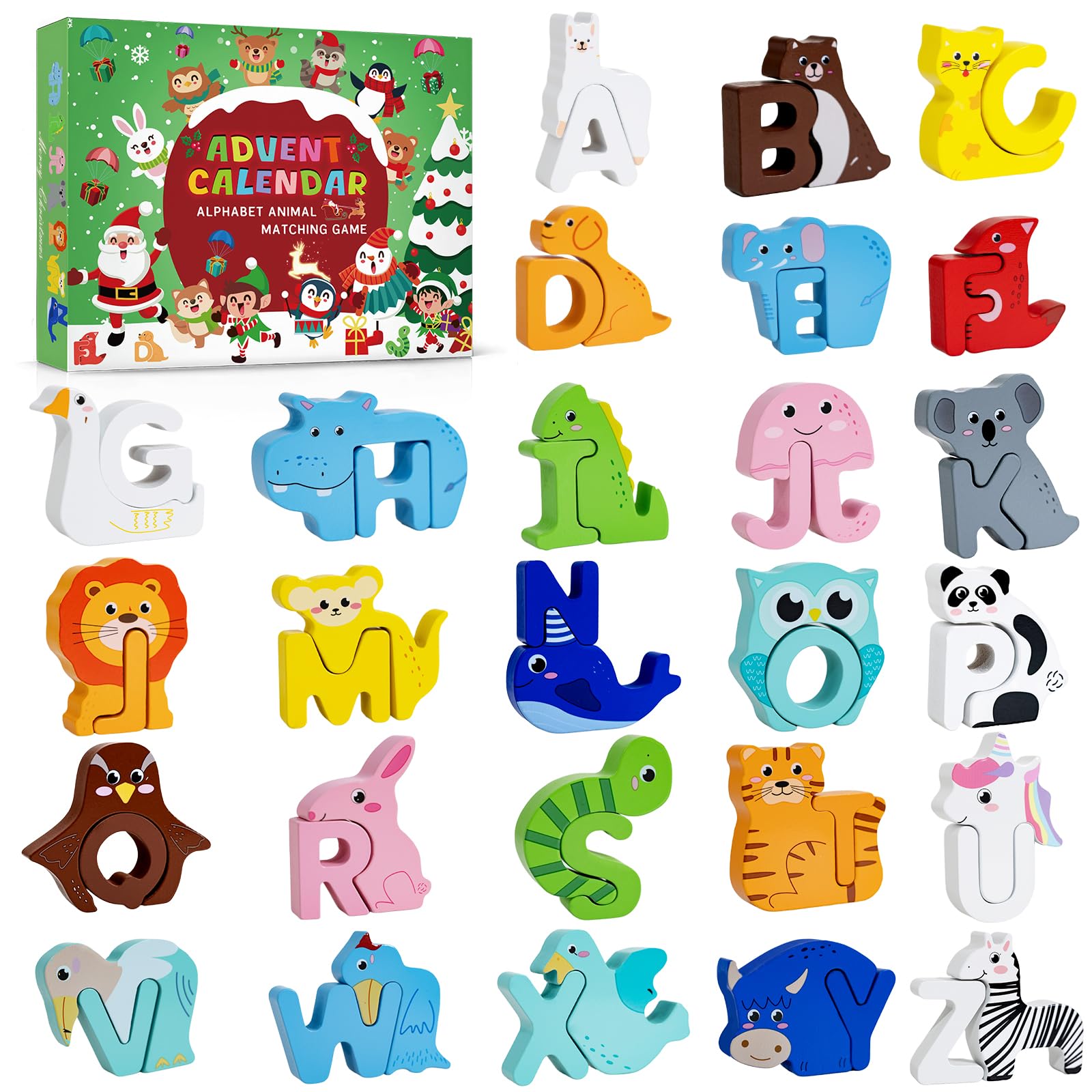 Amazon.com: Advent Calendar 2026 Animal Alphabet Matching Toy for