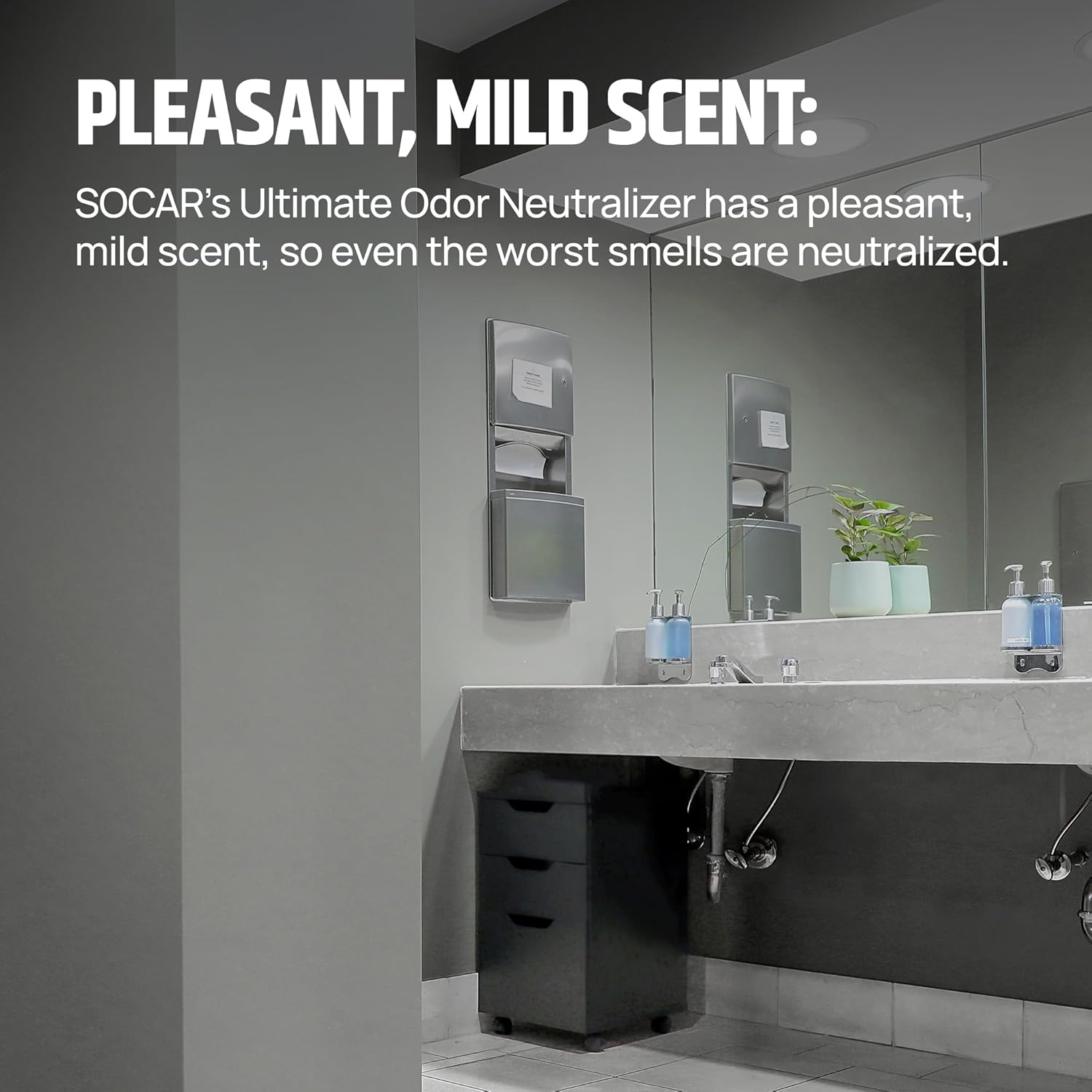 SOCAR - Odor Neutralizer 128oz Liquid REFILL - Odor Eliminator for Home, Office, Gym, Car. Eliminates Odors from Pets, Cooking, Sports Gear, Urine, Vomit & Unwanted, Strong Odors