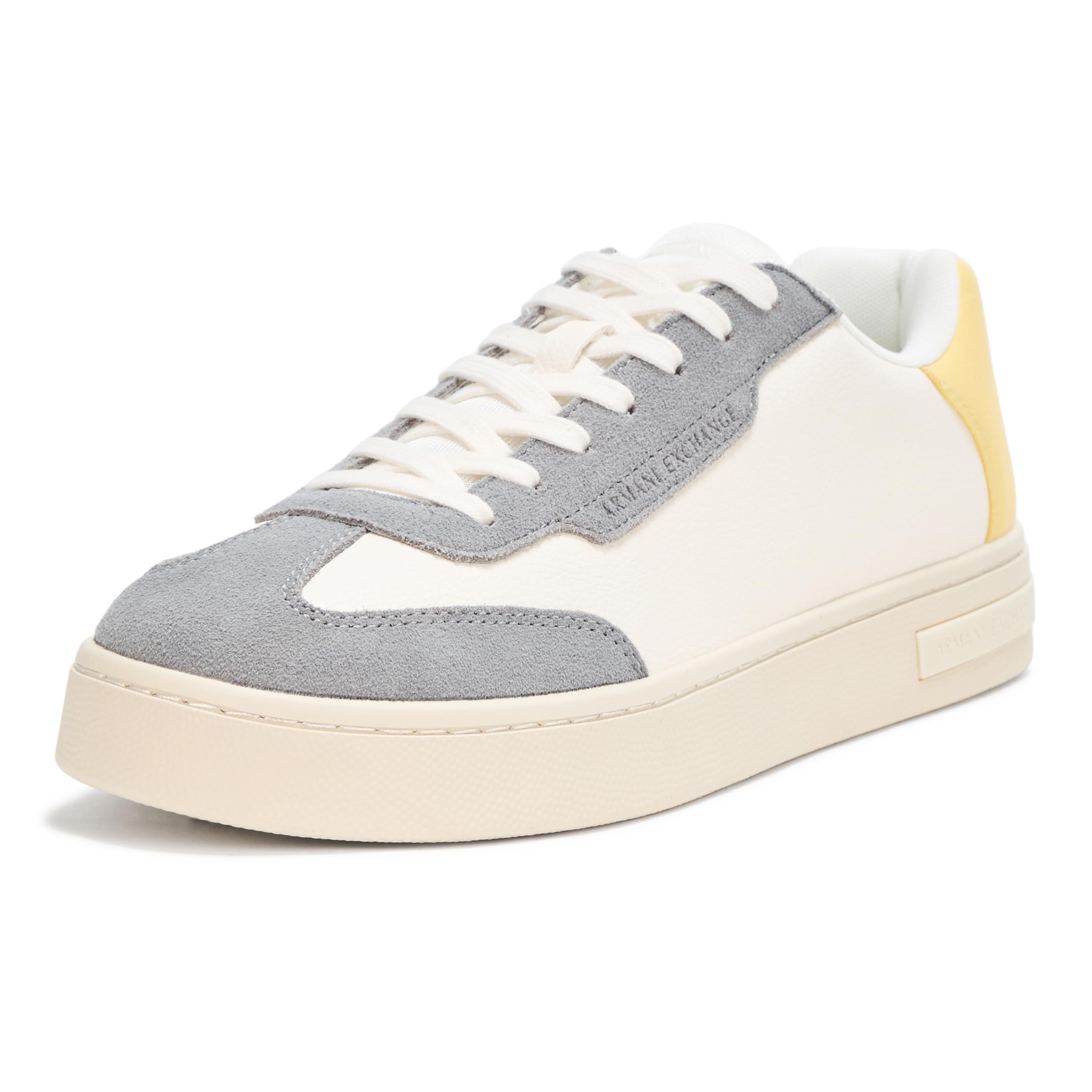 Armani Exchange Men's London Trainers, Off White Pale Hay, 12 UK