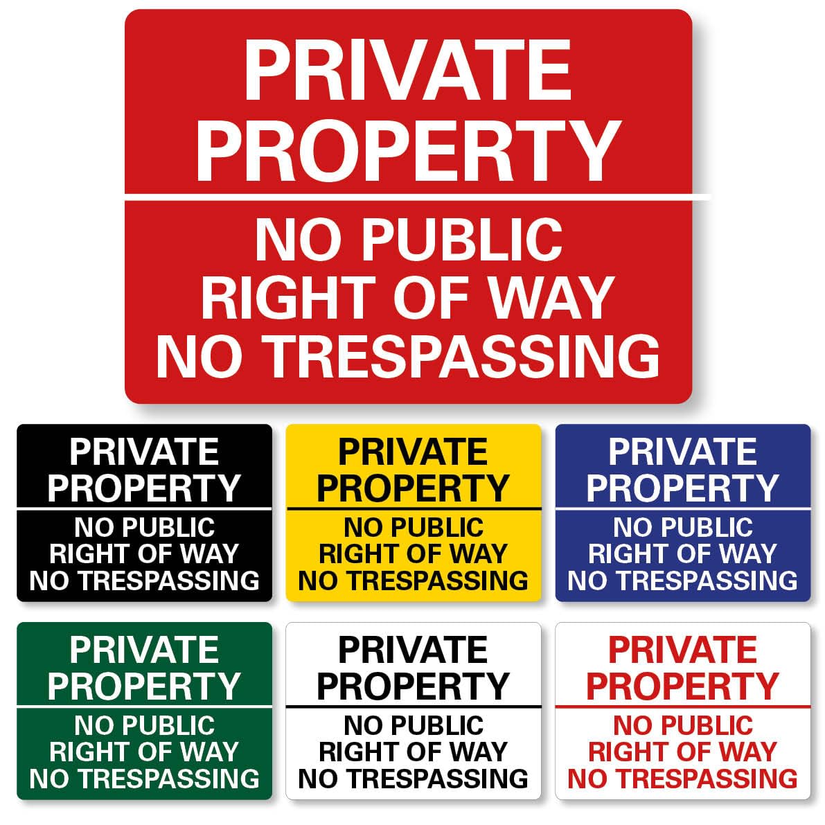PINKCROW METAL SIGN PRIVATE PROPERTY No Public right of way No trespassing various sizes and colours Heritage