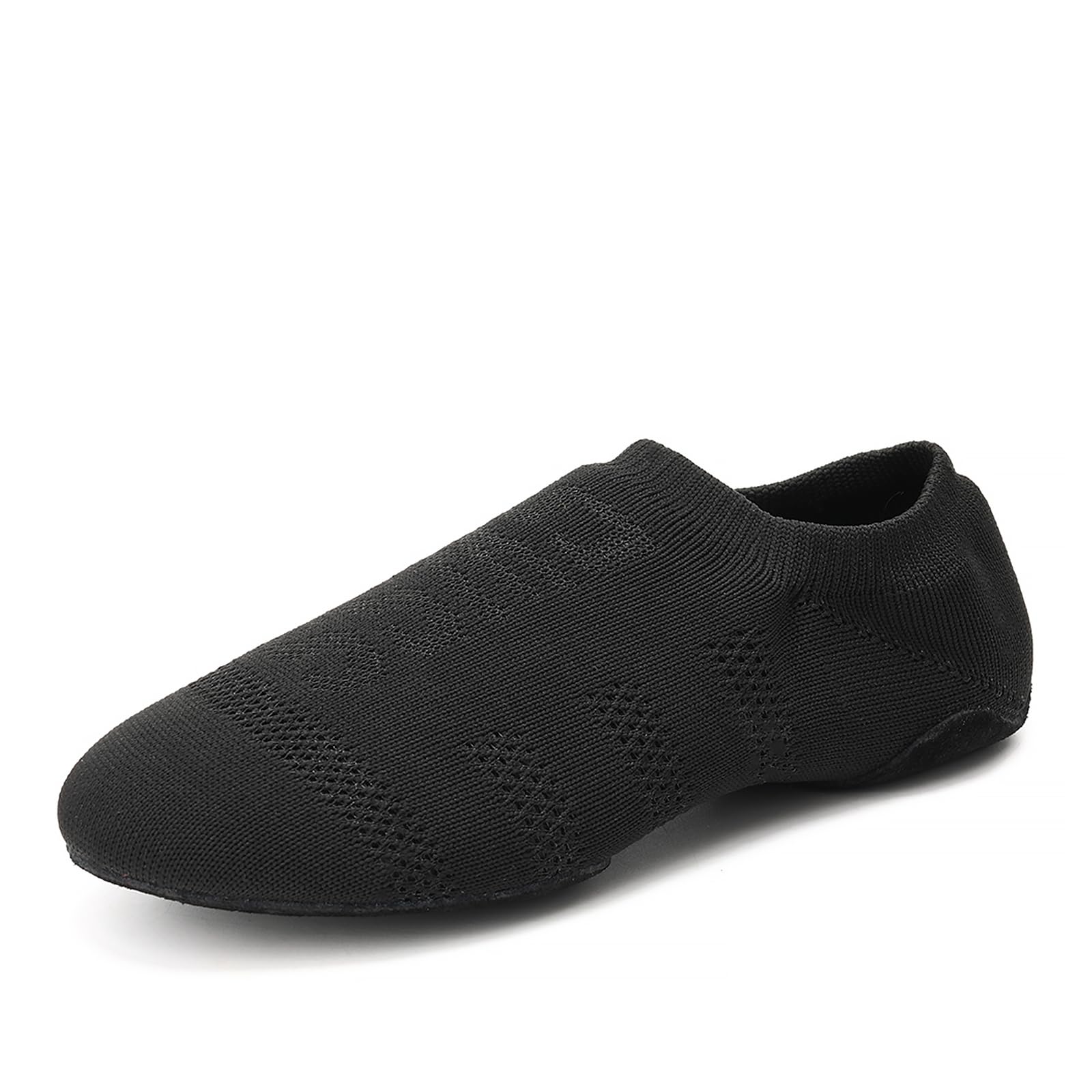 Uonpie Ballet Practice Dancing Shoes for Girls/Lttle Kid/Big Kid, Split Suede Sole, Black,1.5M