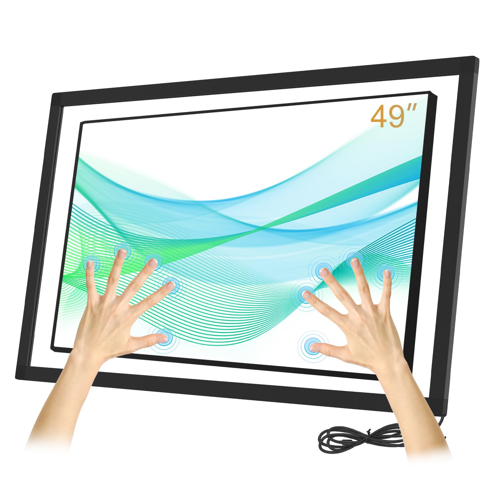 49 inch ir Touch Frame 10 Points Infrared Touch Screen Overlay Without Glass USB Driver Free HID Compatible