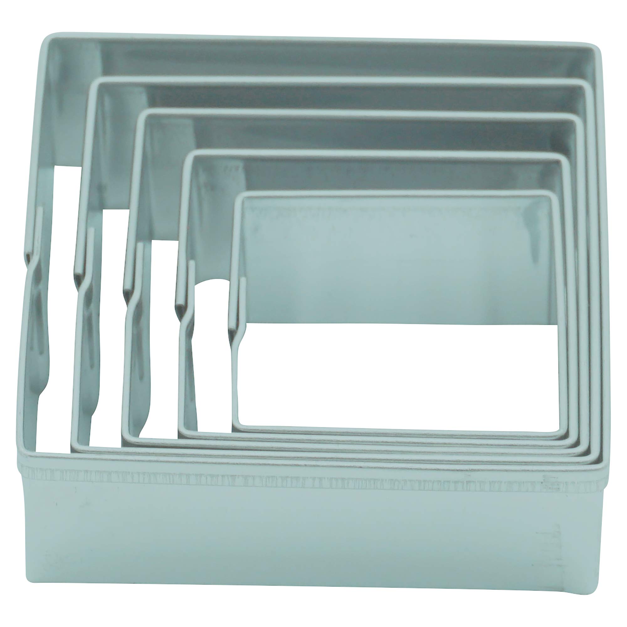 Emporte-pièces Carrés 5 Tailles - En Acier Inoxydable, Pour Biscuits, Gâteaux, Cookies