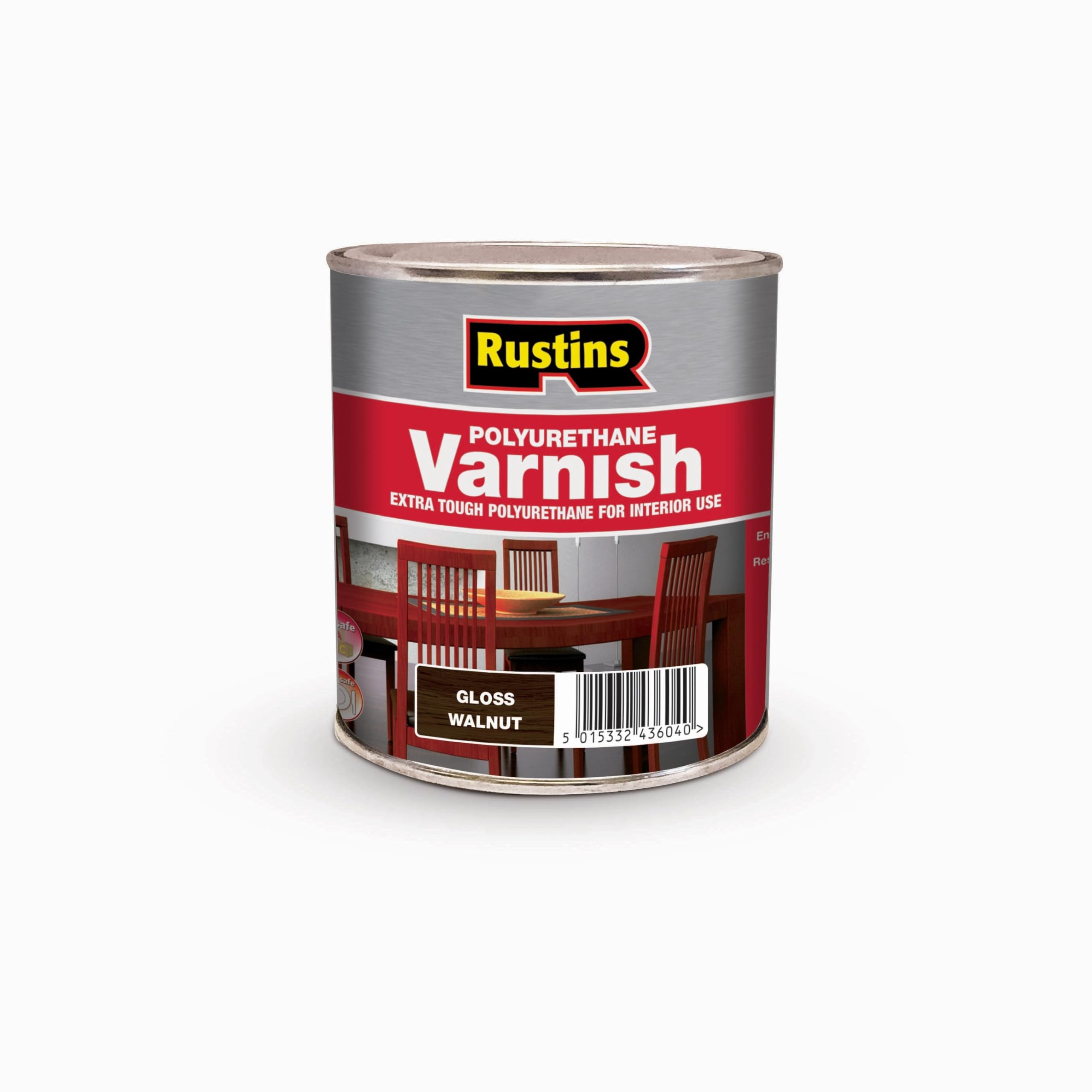 Rustins Polyurethane Varnish Gloss - Walnut 1Ltr 5015332436040