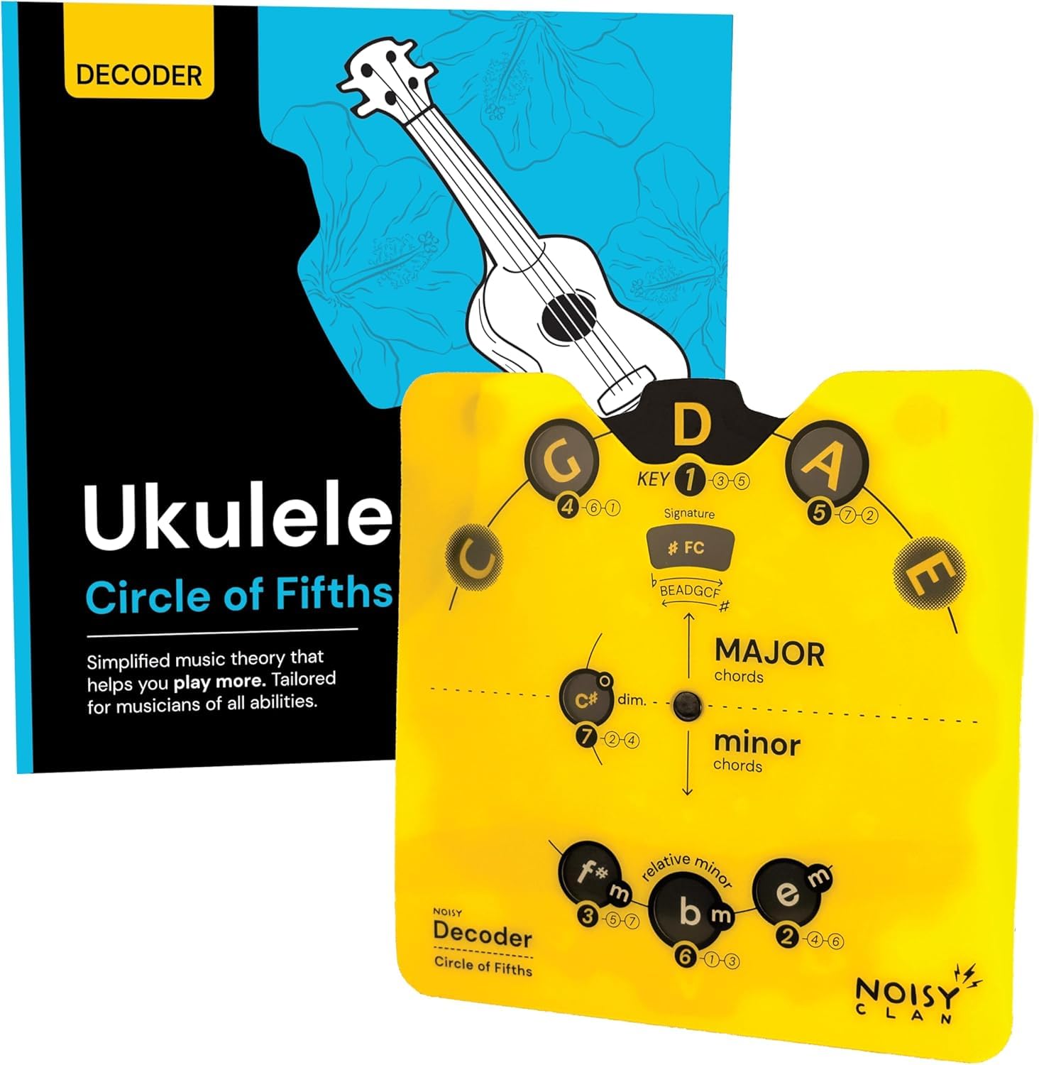 Ukulele Circle of Fifths Wheel & Theory Book – Back to School Music Learning Tool - Music Theory Made Easy for All – Learn Ukulele Chords, Keys & Progressions – Write More, Play More, Master Music