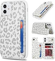 Vista 19 de iCoverCase Funda compatible con iPhone 11 con soporte para tarjetas, funda protectora de piel sintética para mujeres y hombres, bloqueo RFID, funda