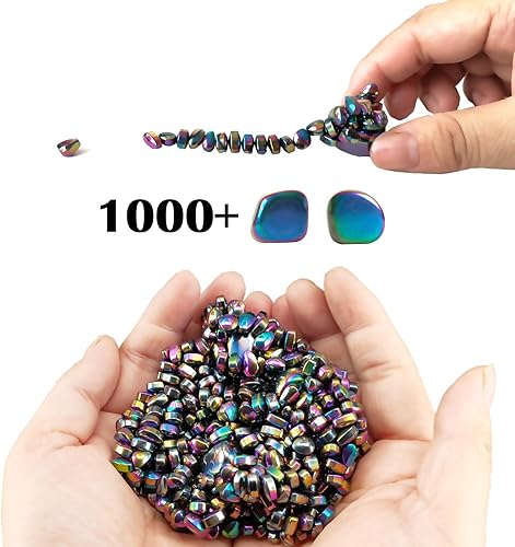 Miniatura 7 de Mini bolas magnéticas, más de 500 mini piedras magnéticas de ferrita, bolas magnéticas para adultos juguetes para ansiedad y estrés, juguetes de