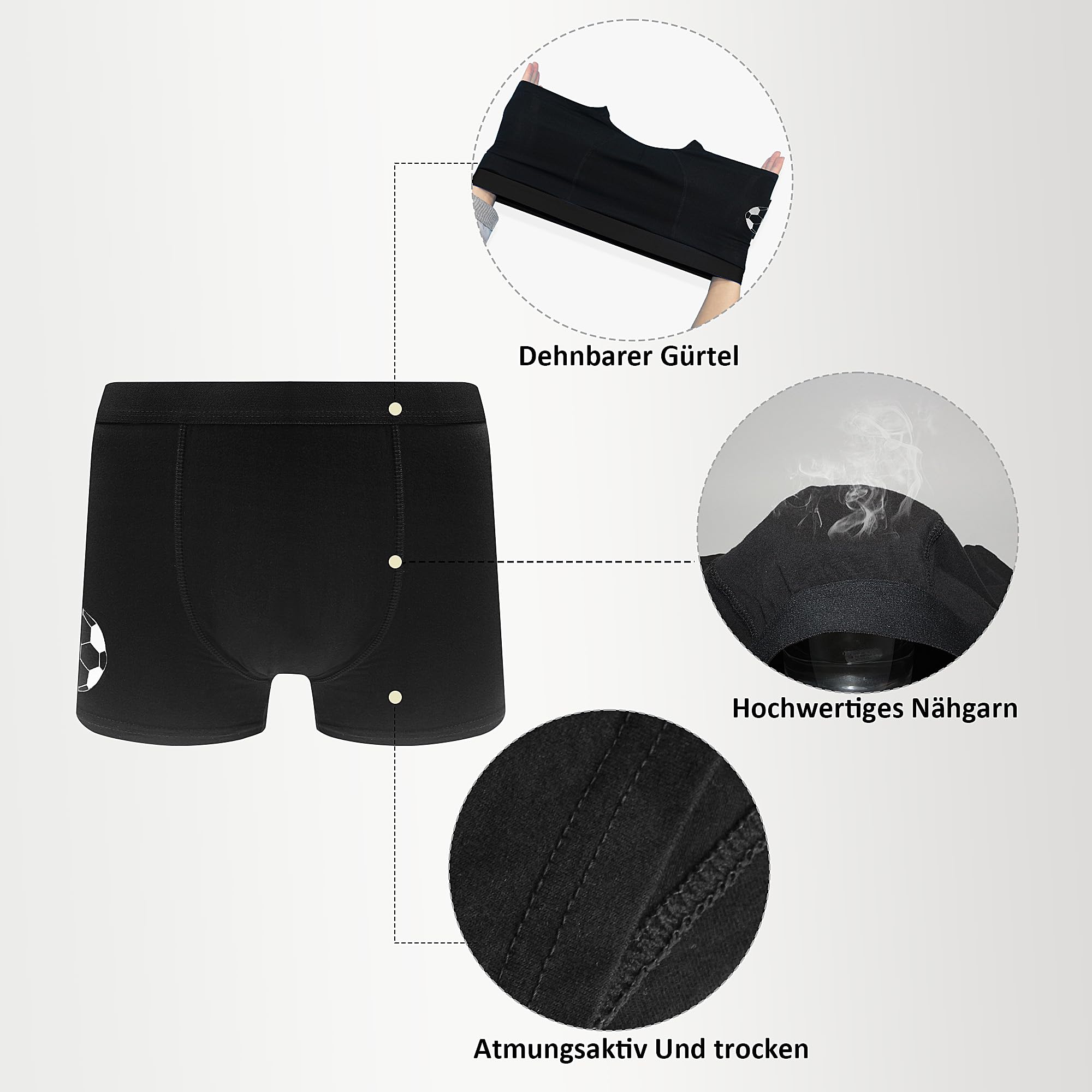 (Lot de 12 Boxer Enfant - Boxers Confortables pour Enfants - sous-Vêtements pour Garçons Riches en Coton 6-18 Ans