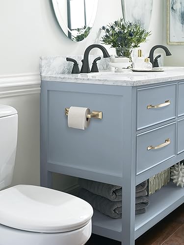 Vista 159 de Amerock BH36012BBZ - Toallero dorado champán Accesorio de baño Highland Ridge 7-7/16 pulgadas (7.441 in) de longitud Toallero de mano