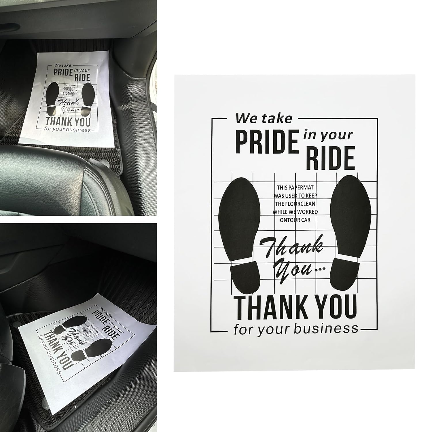 30 PCS Car Paper Floor Mats Disposable Kraft Paper Floor Pads Cover 20 x 16 Foot Pad Protective