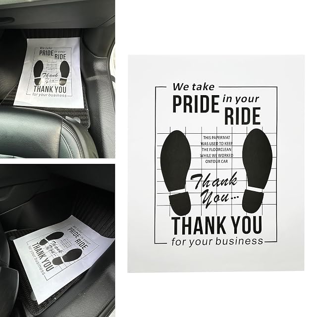 30 PCS Car Paper Floor Mats Disposable Kraft Paper Floor Pads Cover 20 x 16 Foot Pad Protective