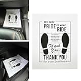 Qurbuns 30 PCS Car Paper Floor Mats, Disposable Kraft Paper Floor Pads Cover, 20