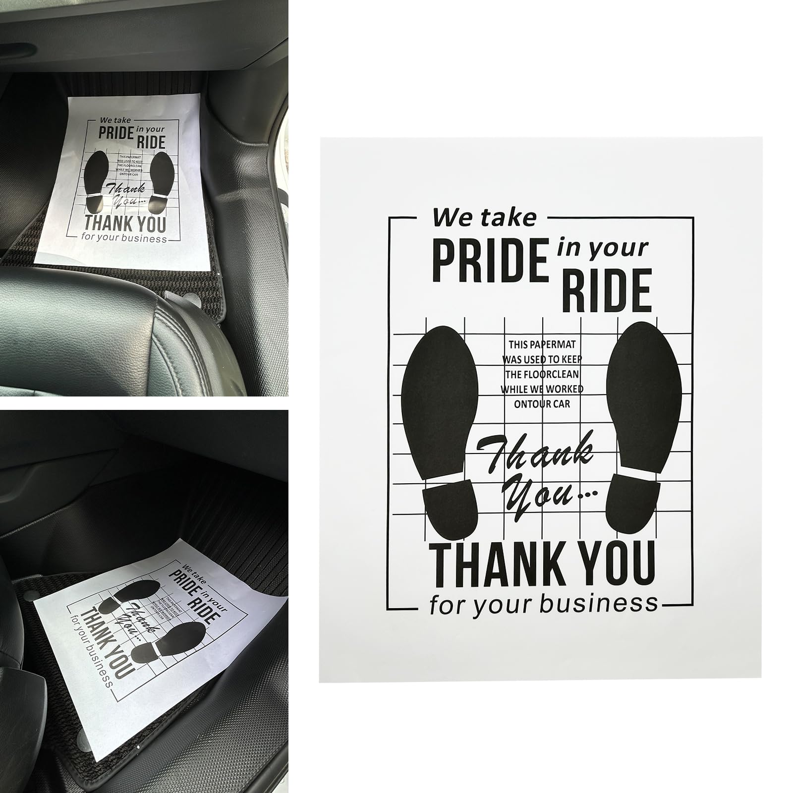 30 PCS Car Paper Floor Mats Disposable Kraft Paper Floor Pads Cover 20 x 16 Foot Pad Protective