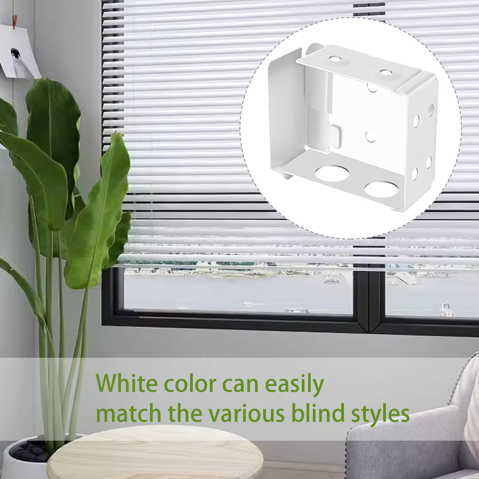 Soportes Para Ventanas Jetec 4 Pieces 1 Inch Blind Brackets White ...