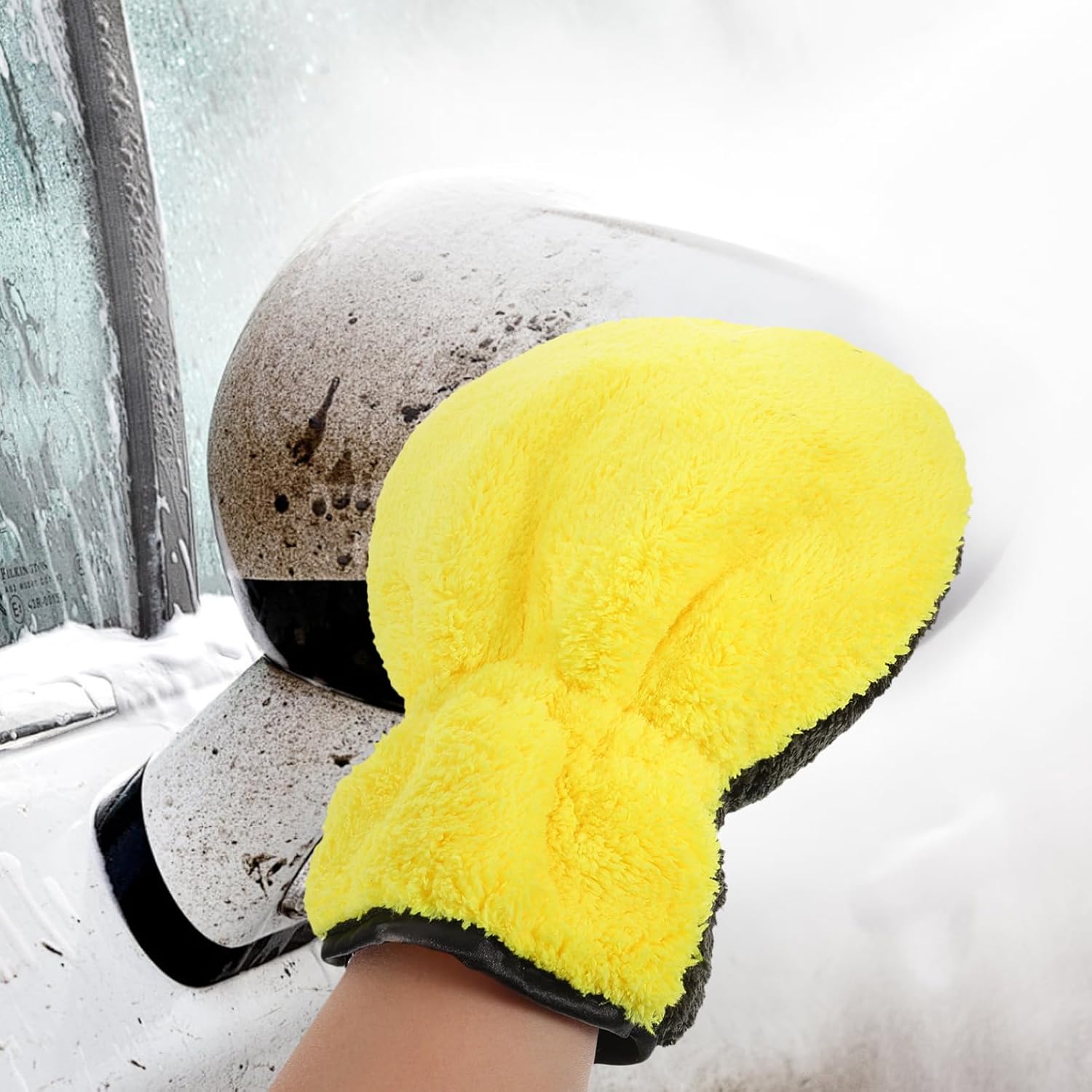 Cabilock 2pcs Reusable Multi Purpose Cleaning Gloves for Car Washing Pet Bathing and Home Use Lightweight Versatile for Motorcycle and Vehicle Care